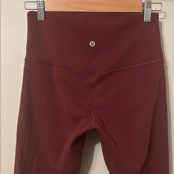 Lululemon Align Crop Legging High Rise Burgundy Size 8 - Picture 2 of 5